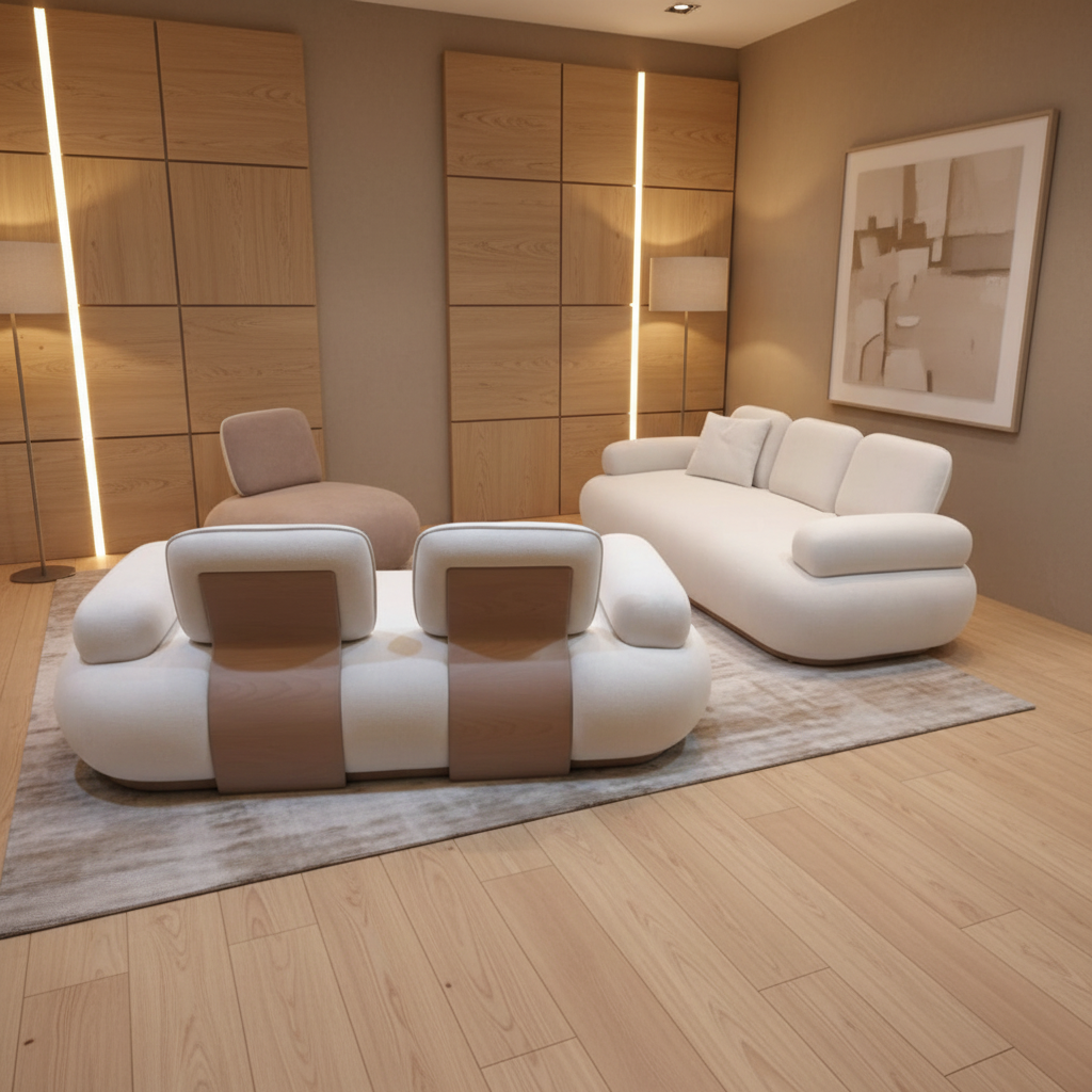 طقم أنتريه خشب زان - 3 قطع - ECO74