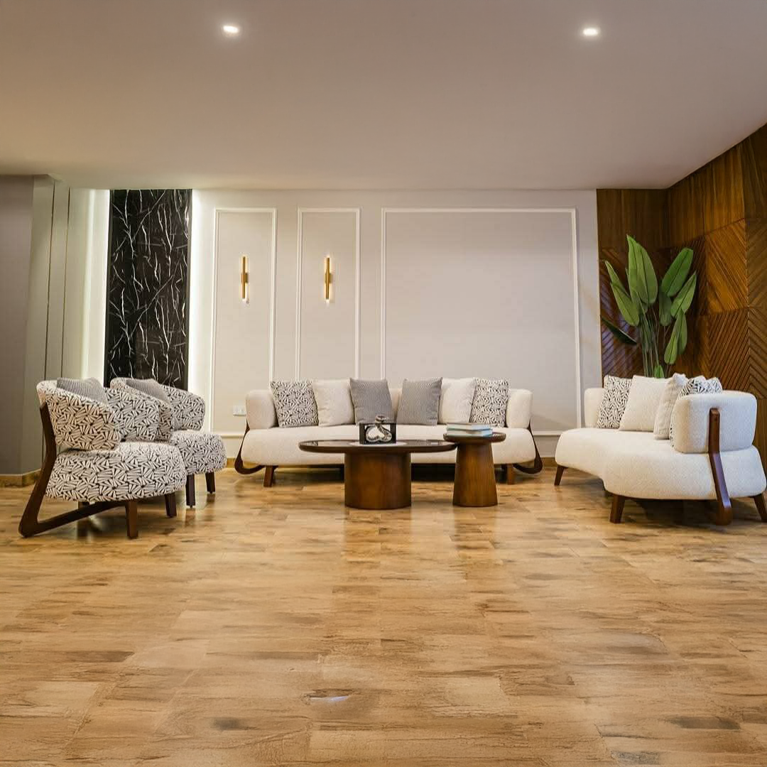 طقم أنتريه خشب زان - 4 قطع - ECO100